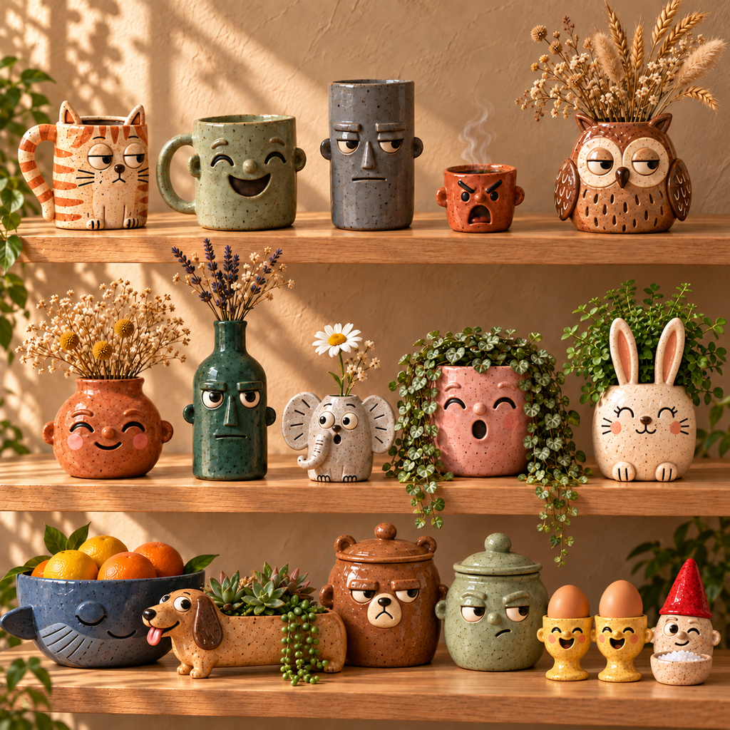 The Character Collection: 32 Pottery Templates With a Face